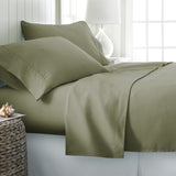 Plazatex Luxurious Ultra Soft 100% Cotton Moisture Wicking Solid Color Sheet Set Sage