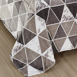Plazatex Luxurious Ultra Soft Lightweight Layton Printed Bed Blanket White/Grey