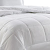Plazatex 3 Piece Embossed Dobby Stripe 100% Polyester Comforter mini Set King White