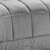 Plazatex Embossed Dobby Stripe 8 Pieces Comforter Bed In A Bag Set Gray