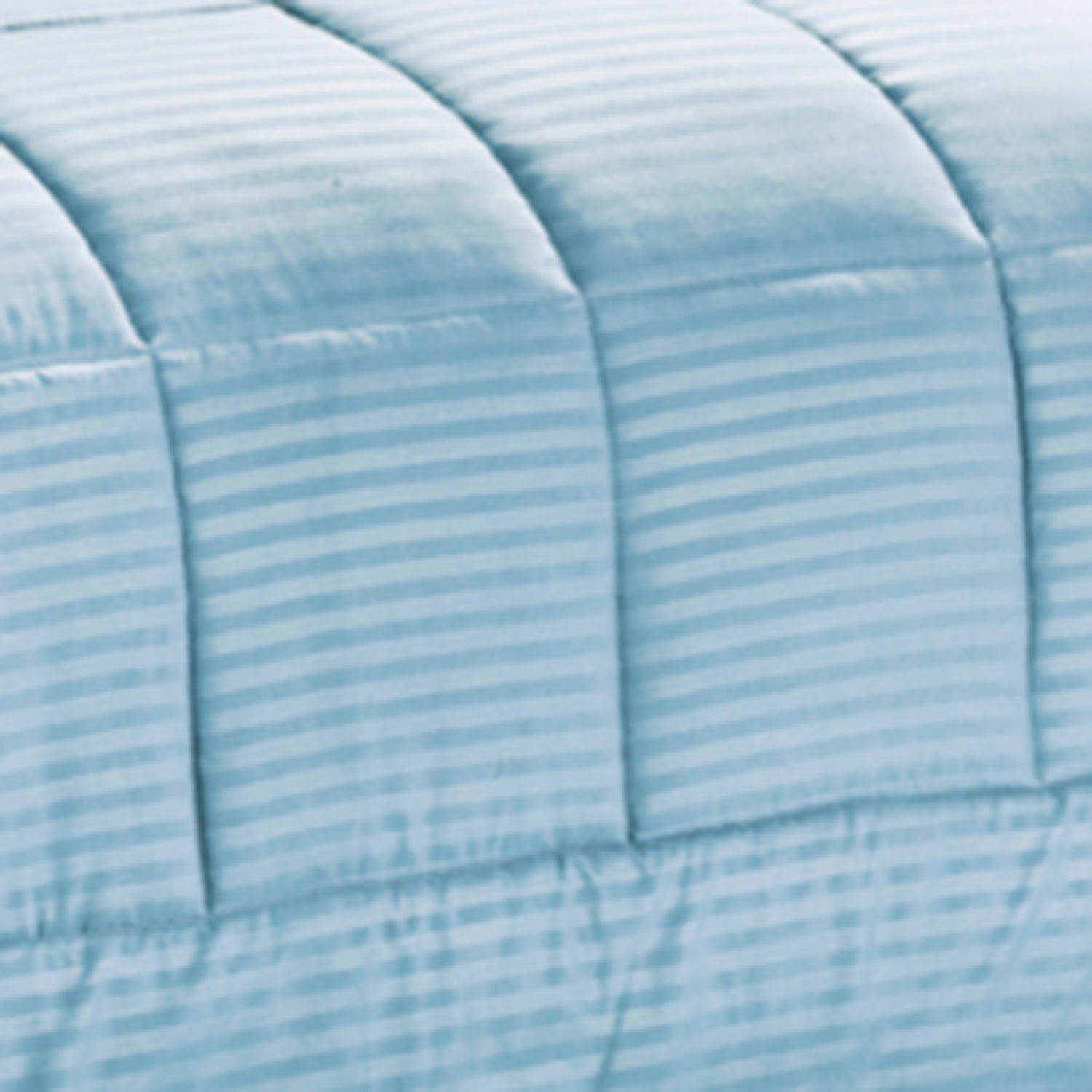 Plazatex Embossed Dobby Stripe 8 Pieces Comforter Bed In A Bag Set Lt. Blue