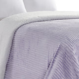 Plazatex Corduroy Lined Oversized All Season 100% Polyester Blanket King 108" x 90" Lilac