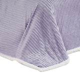 Plazatex Corduroy Lined Oversized All Season 100% Polyester Blanket King 108" x 90" Lilac