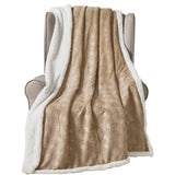 Plazatex Louvre Sherpa Decorative Super Soft Throw Blanket for Sleep/Decor 50