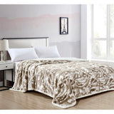 Plazatex Alaska Sherpa Machine Washable Warm and Comfortable Blanket Taupe