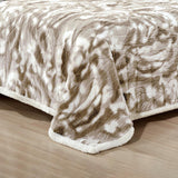 Plazatex Alaska Sherpa Machine Washable Warm and Comfortable Blanket Taupe