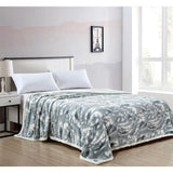 Plazatex Alaska Sherpa Machine Washable Warm and Comfortable Blanket Grey