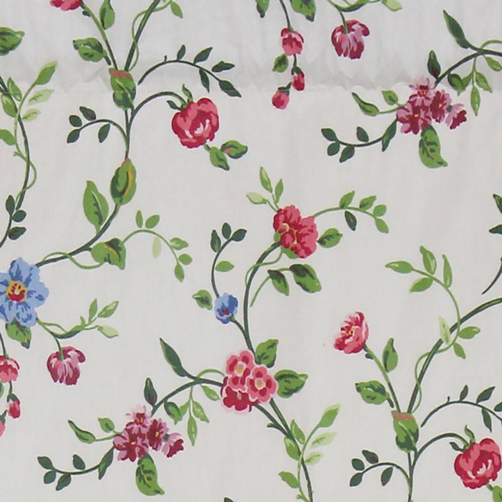 English Ivy Regal Style 3" Rod Pocket Valance 50" x 17" Spring by RLF Home