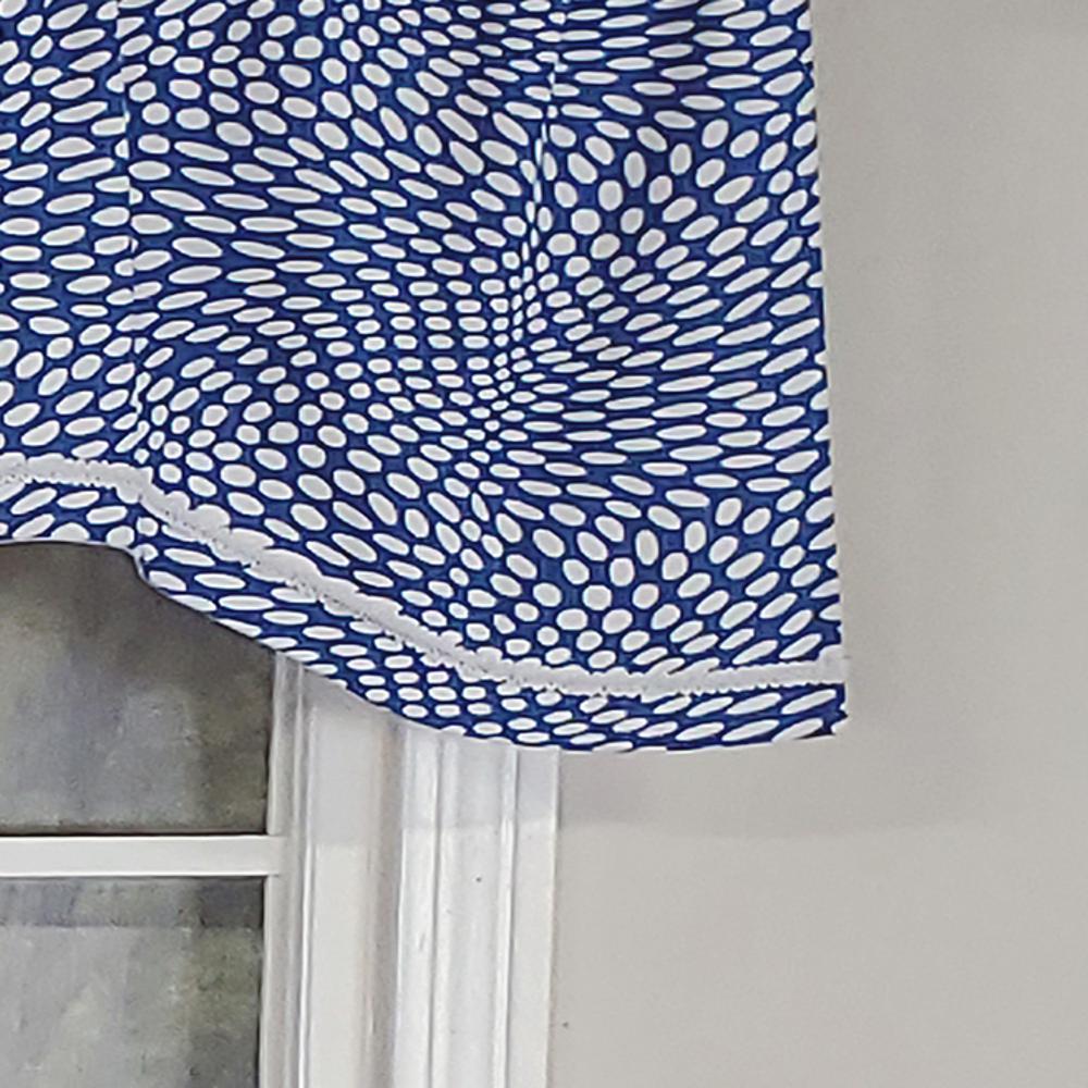 Arvana Cornice Style All Season 3" Rod Pocket Valance 50" x 17" Blue by RLF Home