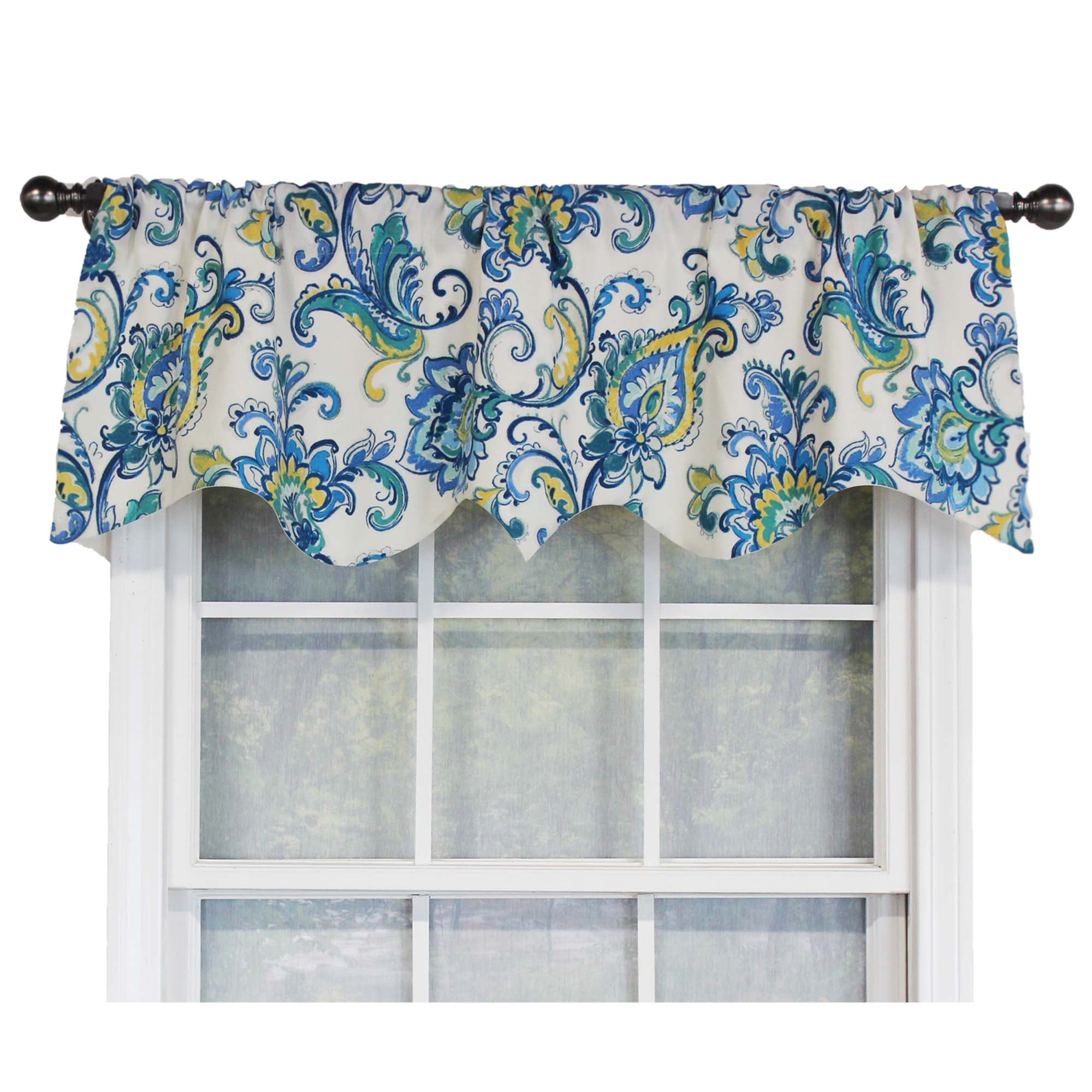 Sconset Rega Style 3" Rod Pocket Valance 50" x 17" Cornflower by RLF Home