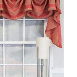 RLF Home Luxurious Modern Design Ribbon Stripe Victory Swag 3-Scoop Window Valance 50" x 25"