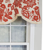 RLF Home Modern Design Classic Lovebird Cornice Style Window Valance 50" x 17" Orange