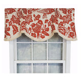 RLF Home Modern Design Classic Lovebird Cornice Style Window Valance 50" x 17" Orange