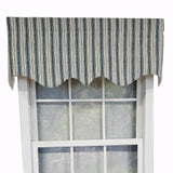 RLF Home Luxurious Modern Design Classic Brunswick Stripe Regal Style Window Valance 50