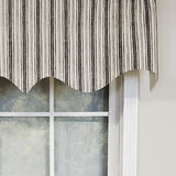 RLF Home Luxurious Modern Design Classic Brunswick Stripe Regal Style Window Valance 50" x 17"