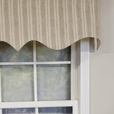 RLF Home Luxurious Modern Design Classic Brunswick Stripe Regal Style Window Valance 50" x 17"