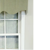 RLF Home Luxurious Modern Design Classic MG-Ticking Stripe Regal Style Window Valance 50" x 17"