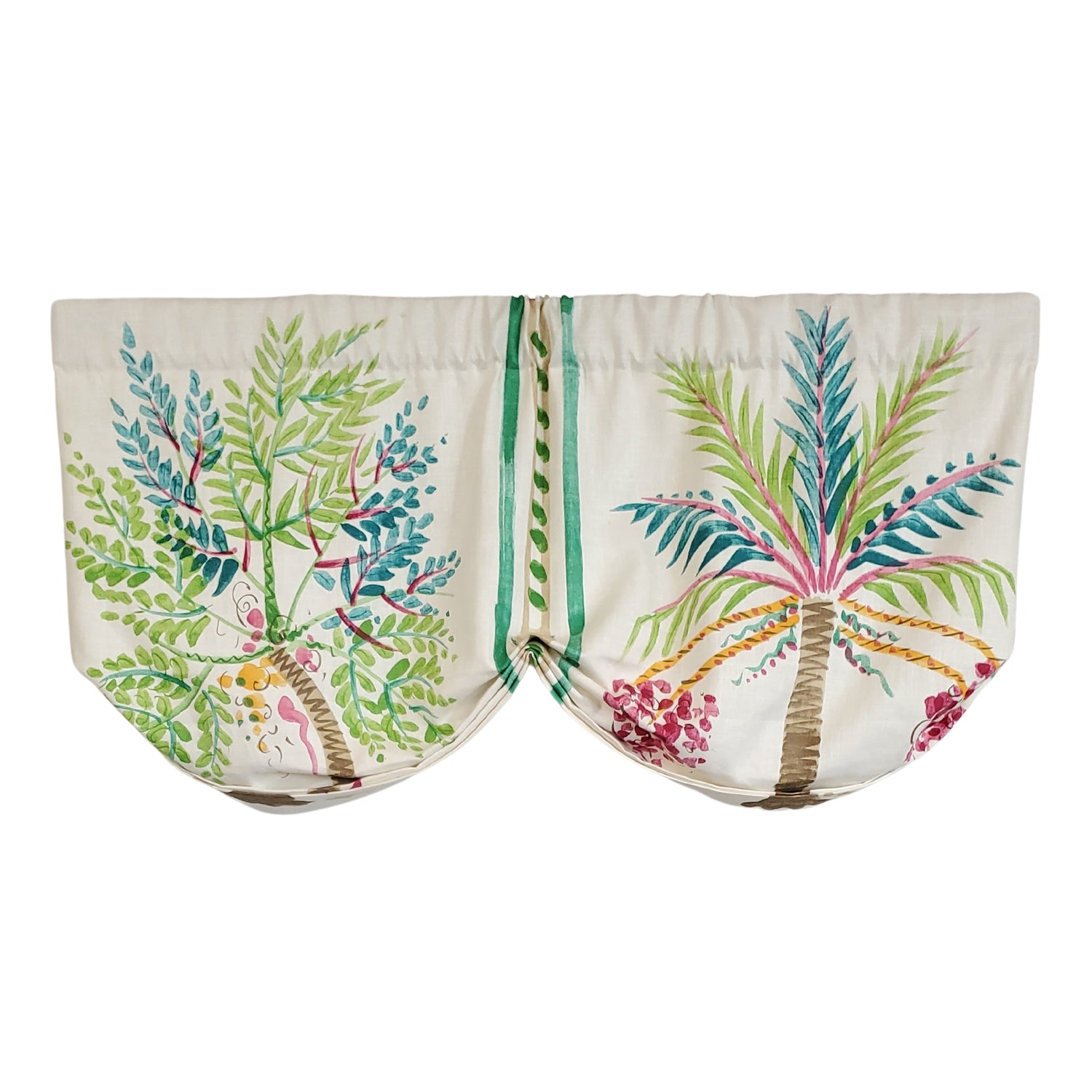 RLF Home 3" Rod Pocket High Quality Fabric Felicity Stationary Balloon Valance for Windows 50" x 23" Multi