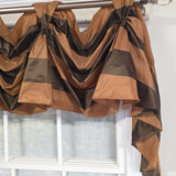 RLF Home 100% PolyesterPascal 3-S Victory Swag Unlined Windows Tab Top Valance 60" x 25"  Brown