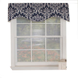 Ozbourne Cornice Syel 3" Rod Pocket Valance 50" x 17" Navy by RLF Home