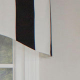 Cabana Stripe Design 3" Rod Pocket Valance 50" x 17" Black by RLF Home