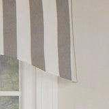 Awning Style Stripe Design 3" Rod Pocket Valance 50" x 17" Gray by RLF Home