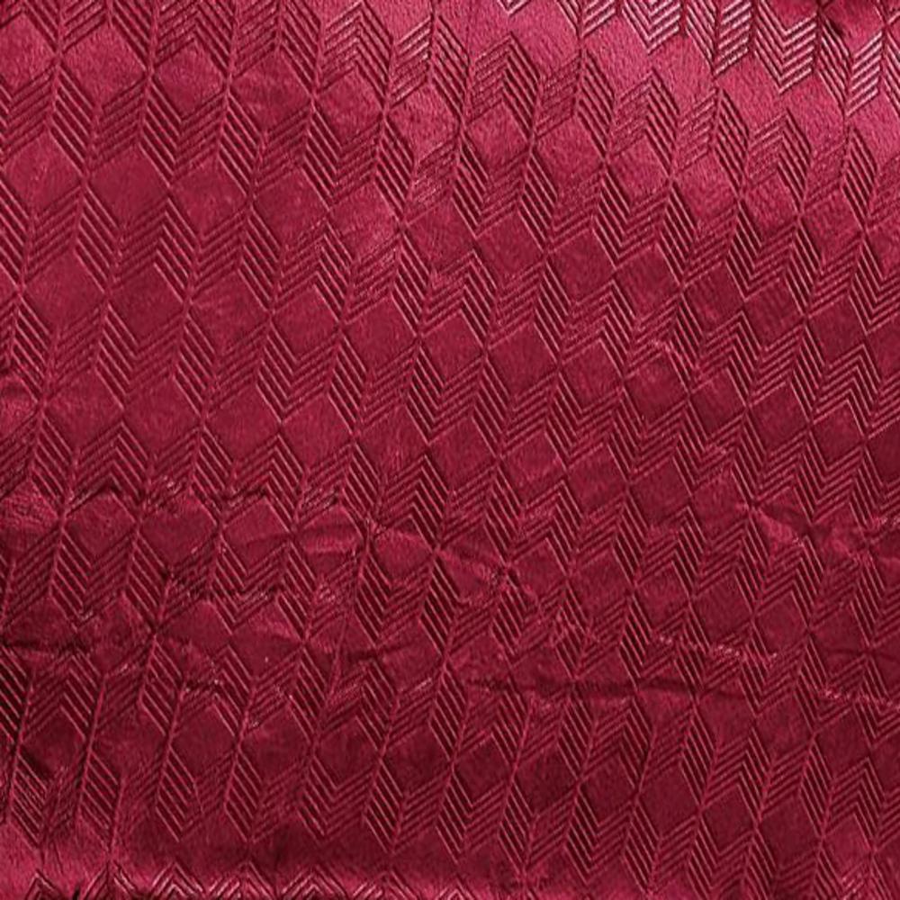 Amrani Bedcover Embossed Blanket, Soft Premium Micro Plush Queen Burgundy by Plazatex