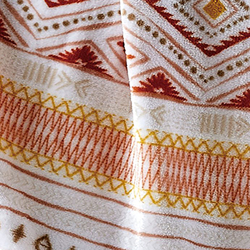 Aztec Sloth Micro plush Decorative Throw Blanket 50" X 60" Multi Color by Plazatex