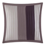 Chic Home Moriarty Elegant Color Block Ruffled BIB Soft Microfiber Sheets 10 Pieces Comforter Decorative Pillows & Shams Plum