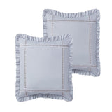 Chic Home Yvette Comforter Set Ruffled Pleated Flange Border Design Bedding Grey