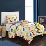 Chic Home Pet Land 5 Piece Comforter Set "Man's Best Friend" Design Bedding - Throw Blanket Decorative Pillow Shams Included Full Blue