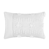 Chic Home Ahtisa Comforter Set Jacquard Floral Applique Design Bed in a Bag White