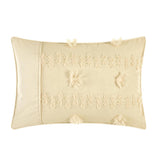 Chic Home Ahtisa Comforter Set Jacquard Floral Applique Design Bedding Sand
