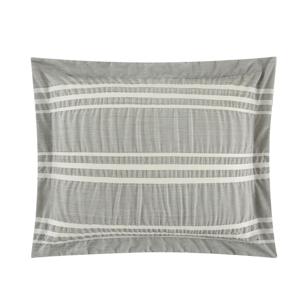 Chic Home Emma Bedding Comforter, Seersucker Fabric with Striped Design, 6 Pieces Comforter Set Green