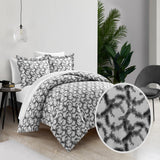 Chic Home Chrisley Duvet Cover Set Contemporary Watercolor Overlapping Rings Pattern Print Design Bedding - Pillow Shams Included - 3 Piece - Grey