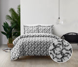 Chic Home Chrisley Duvet Cover Set Contemporary Watercolor Overlapping Rings Pattern Print Design Bedding - Pillow Shams Included - 3 Piece - Grey