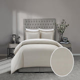 Chic Home Laurel Duvet Cover Set Graphic Herringbone Pattern Print Design Bedding - Pillow Sham Included - 2 Piece - Twin 68x90", Beige