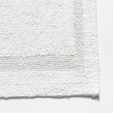 Carnation Home Fashions Large-Sized, Reversible Cotton Bath Mat - White 21x34"