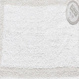 Carnation Home Fashions Large-Sized, Reversible Cotton Bath Mat - White 21x34"