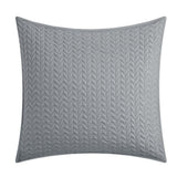 Chic Home Larsson Geometric Chevron Bed In A Bag 7 Pieces Quilt Cover Set Sheet Decorative Pillows & Shams Silver