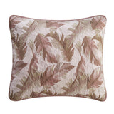 Chic Home Ipanema Quilt Set Watercolor Leaf Print Geometric Pattern Bedding - Decorative Pillows Sham Included - Blush