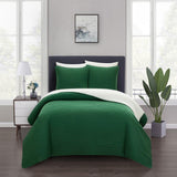 Chic Home St Paul Quilt Set Contemporary Striped Design Sherpa Lined Bed In A Bag Bedding - Sheets Pillowcases Pillow Shams Included - 7 Piece - Green