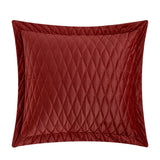 Chic Home Wafa Velvet Quilt Set Diamond Stitched Pattern Bedding - Pillow Shams Included - 3 Piece - Brick