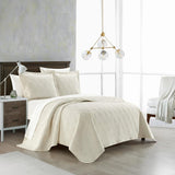 Chic Home Marling Quilt Set Contemporary Geometric Diamond Pattern Bedding - Pillow Shams Included - 3 Piece - Beige