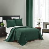 Chic Home Teague Quilt Set Contemporary Organic Wave Pattern Bedding - Pillow Shams Included - 3 Piece - Green