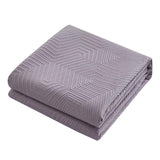 Chic Home Ridge Quilt Set Contemporary Y-Shaped Geometric Pattern Bedding - Pillow Shams Included - 3 Piece - Purple