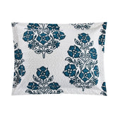 Chic Home Morris Quilt Set Large Scale Floral Medallion Print Design Bedding Blue
