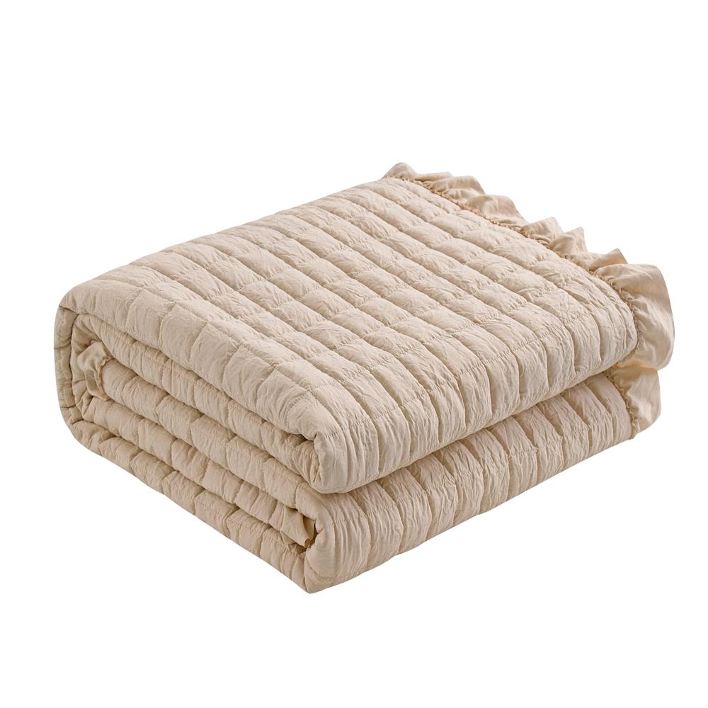 Chic Home Revel 3 Pieces Quilt Set, Diamond Stitched Crinkle Crush, Bedding Quilts Rose Pink