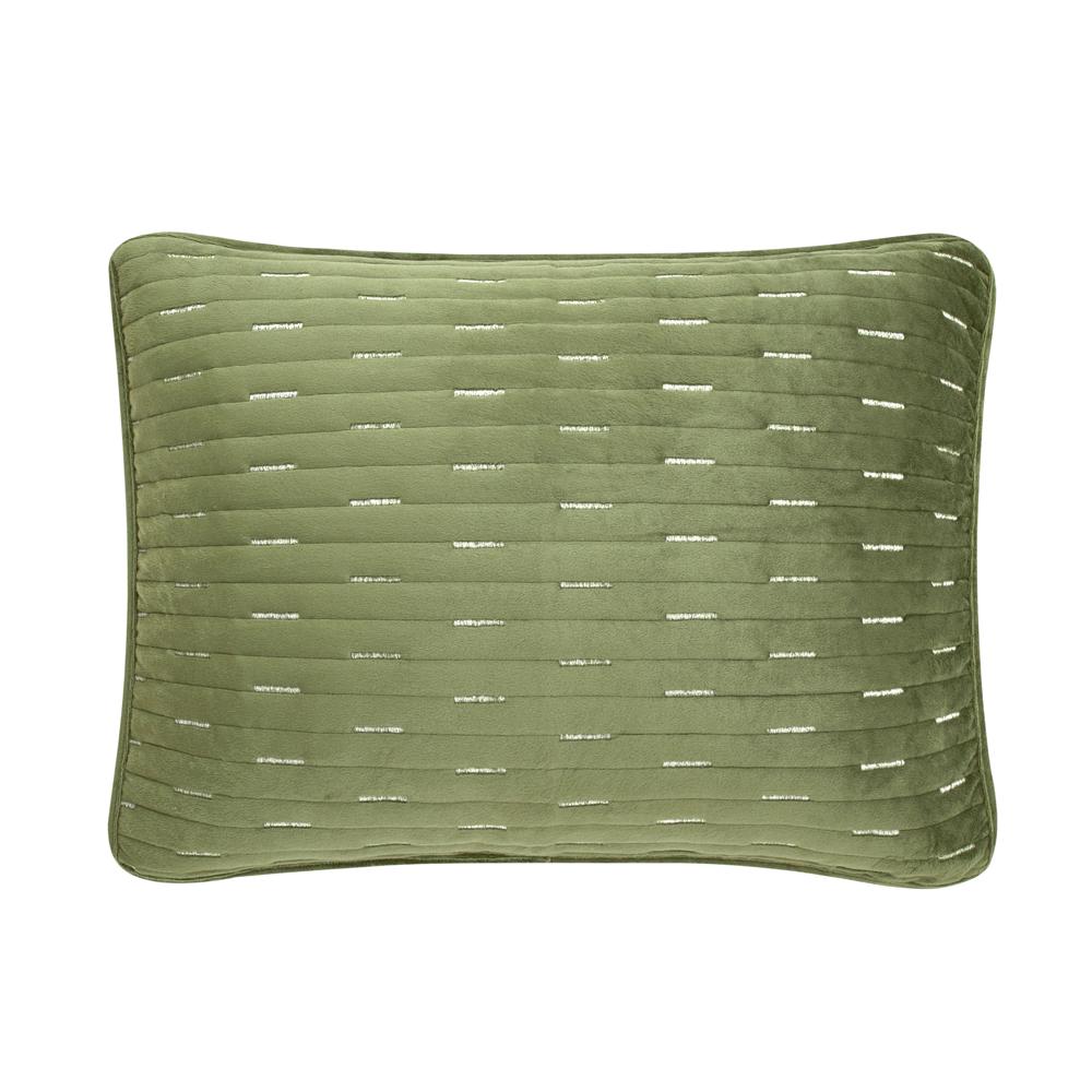 Chic Home Castiel 7 Pieces Quilt Set, Contemporary Stitched Embroidery, Bedding Quilts Green