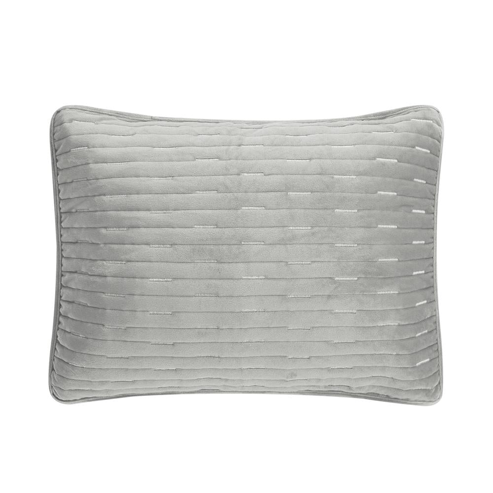 Chic Home Castiel 7 Pieces Quilt Set, Contemporary Stitched Embroidery, Bedding Quilts Grey